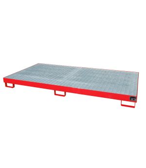Regalwanne 246 l, 2650×1300×210 mm, Stahl lackiert, mit Gitt