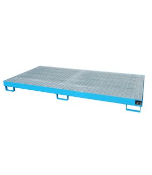 Regalwanne 246 l, 2650×1300×210 mm, Stahl lackiert, mit Gitt
