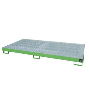 Regalwanne 246 l, 2650×1300×210 mm, Stahl lackiert, mit Gitt