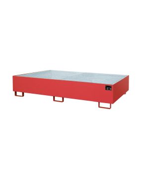 Regalwanne 570 l, 2650×1300×300 mm, Stahl lackiert, mit Gitt