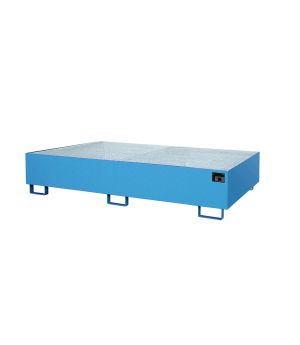 Regalwanne 570 l, 2650×1300×300 mm, Stahl lackiert, mit Gitt