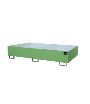 Regalwanne 570 l, 2650×1300×300 mm, Stahl lackiert, mit Gitt