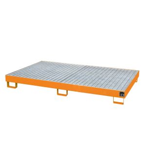 Regalwanne 246 l, 2150×1300×225 mm, Stahl lackiert, mit Gitt
