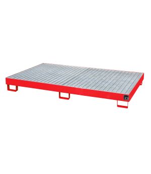 Regalwanne 246 l, 2150×1300×225 mm, Stahl lackiert, mit Gitt