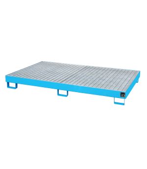 Regalwanne 246 l, 2150×1300×225 mm, Stahl lackiert, mit Gitt