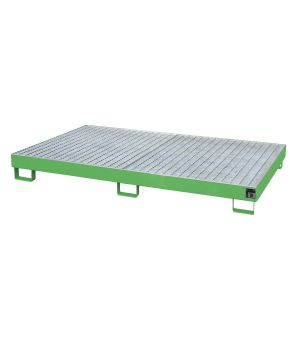 Regalwanne 246 l, 2150×1300×225 mm, Stahl lackiert, mit Gitt