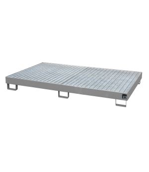 Regalwanne 246 l, 2150×1300×225 mm, Stahl lackiert, mit Gitt