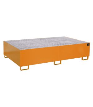 Regalwanne 1000 l, 2150×1300×505 mm, Stahl lackiert, mit Git
