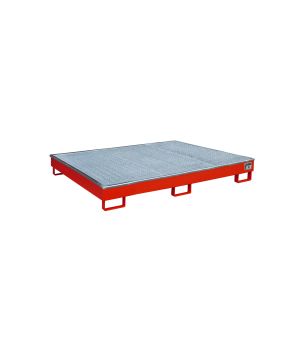 Regalwanne 256 l, 1765×1315×255 mm, Stahl lackiert, mit Gitt