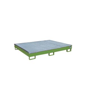 Regalwanne 256 l, 1765×1315×255 mm, Stahl lackiert, mit Gitt
