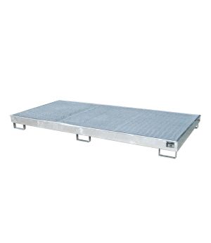 Regalwanne 240 l, 2665×1315×210 mm, Stahl feuerverzinkt, mit