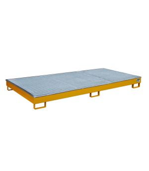 Regalwanne 240 l, 2665×1315×210 mm, Stahl lackiert, mit Gitt