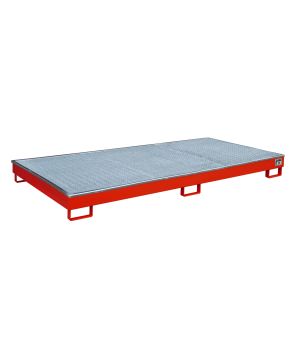 Regalwanne 240 l, 2665×1315×210 mm, Stahl lackiert, mit Gitt