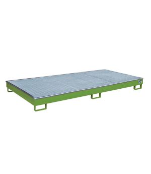 Regalwanne 240 l, 2665×1315×210 mm, Stahl lackiert, mit Gitt