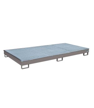 Regalwanne 240 l, 2665×1315×210 mm, Stahl lackiert, mit Gitt