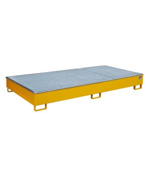 Regalwanne 558 l, 2665×1315×305 mm, Stahl lackiert, mit Gitt