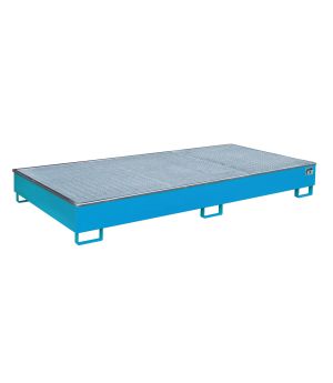 Regalwanne 558 l, 2665×1315×305 mm, Stahl lackiert, mit Gitt