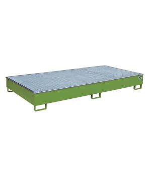 Regalwanne 558 l, 2665×1315×305 mm, Stahl lackiert, mit Gitt