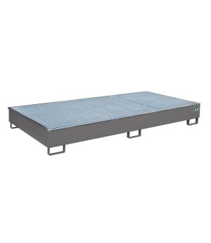 Regalwanne 558 l, 2665×1315×305 mm, Stahl lackiert, mit Gitt