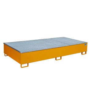 Regalwanne 1000 l, 2665×1315×440 mm, Stahl lackiert, mit Git