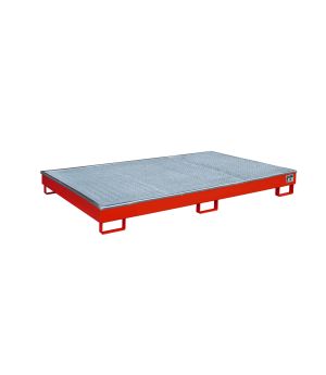 Regalwanne 247 l, 2165×1315×230 mm, Stahl lackiert, mit Gitt