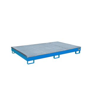 Regalwanne 247 l, 2165×1315×230 mm, Stahl lackiert, mit Gitt