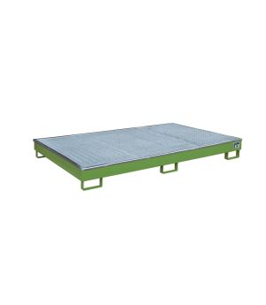 Regalwanne 247 l, 2165×1315×230 mm, Stahl lackiert, mit Gitt