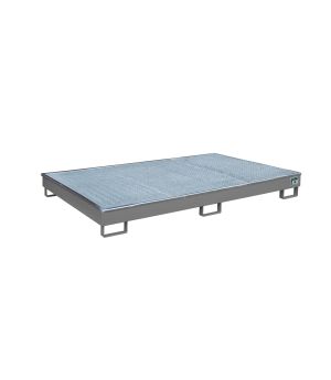 Regalwanne 247 l, 2165×1315×230 mm, Stahl lackiert, mit Gitt