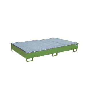Regalwanne 1000 l, 2165×1315×510 mm, Stahl lackiert, mit Git
