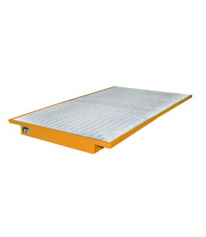 Regalwanne 200 l, 2150×1250×140 mm, Stahl lackiert, mit Gitt