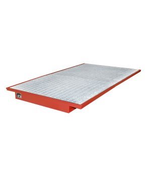 Regalwanne 200 l, 2150×1250×140 mm, Stahl lackiert, mit Gitt