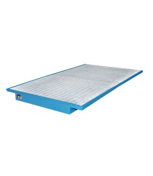 Regalwanne 200 l, 2150×1250×140 mm, Stahl lackiert, mit Gitt