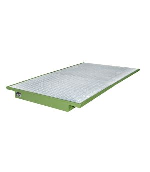 Regalwanne 200 l, 2150×1250×140 mm, Stahl lackiert, mit Gitt