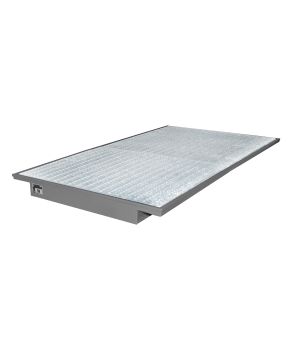 Regalwanne 200 l, 2150×1250×140 mm, Stahl lackiert, mit Gitt