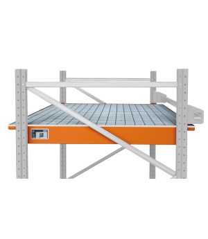 Regalwanne 173 l, 1765×1265×165 mm, Stahl lackiert, mit Gitt
