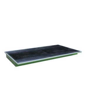 Regalwanne 175 l, 2165×1265×145 mm, Stahl lackiert, mit Gitt