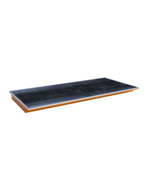 Regalwanne 200 l, 2665×1265×135 mm, Stahl lackiert, mit Gitt