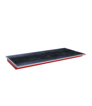 Regalwanne 200 l, 2665×1265×135 mm, Stahl lackiert, mit Gitt