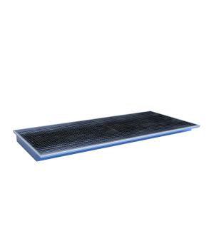 Regalwanne 200 l, 2665×1265×135 mm, Stahl lackiert, mit Gitt