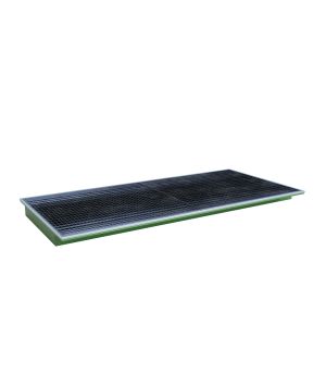Regalwanne 200 l, 2665×1265×135 mm, Stahl lackiert, mit Gitt