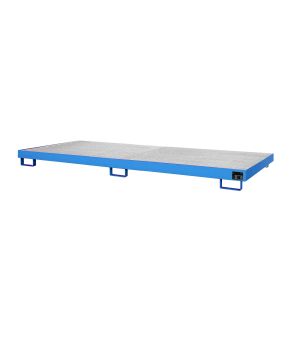 Regalwanne 240 l, 3250×1300×195 mm, Stahl lackiert, mit Gitt