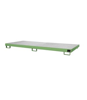 Regalwanne 240 l, 3250×1300×195 mm, Stahl lackiert, mit Gitt
