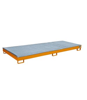 Regalwanne 238 l, 3265×1315×195 mm, Stahl lackiert, mit Gitt
