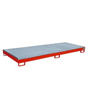 Regalwanne 238 l, 3265×1315×195 mm, Stahl lackiert, mit Gitt