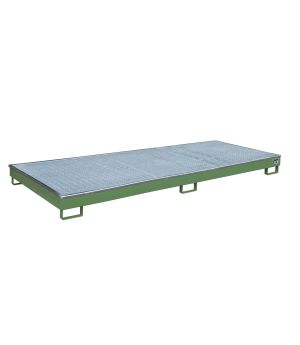 Regalwanne 238 l, 3265×1315×195 mm, Stahl lackiert, mit Gitt