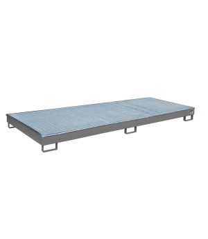 Regalwanne 238 l, 3265×1315×195 mm, Stahl lackiert, mit Gitt