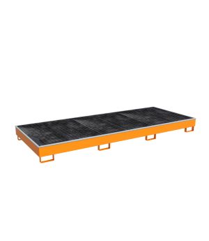 Regalwanne 536 l, 3265×1315×270 mm, Stahl lackiert, mit Gitt