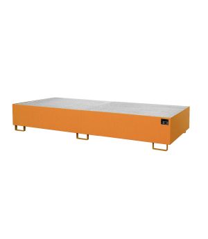 Regalwanne 1000 l, 3250×1300×380 mm, Stahl lackiert, mit Git