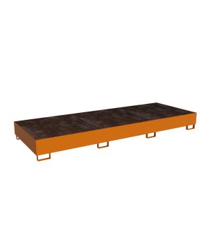 Regalwanne 1000 l, 3550×1300×355 mm, Stahl lackiert, mit Git