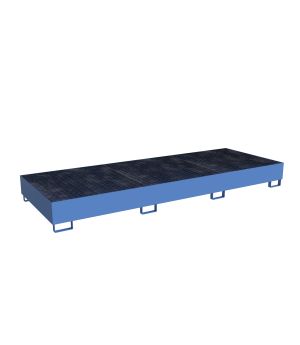 Regalwanne 1000 l, 3550×1300×355 mm, Stahl lackiert, mit Git
